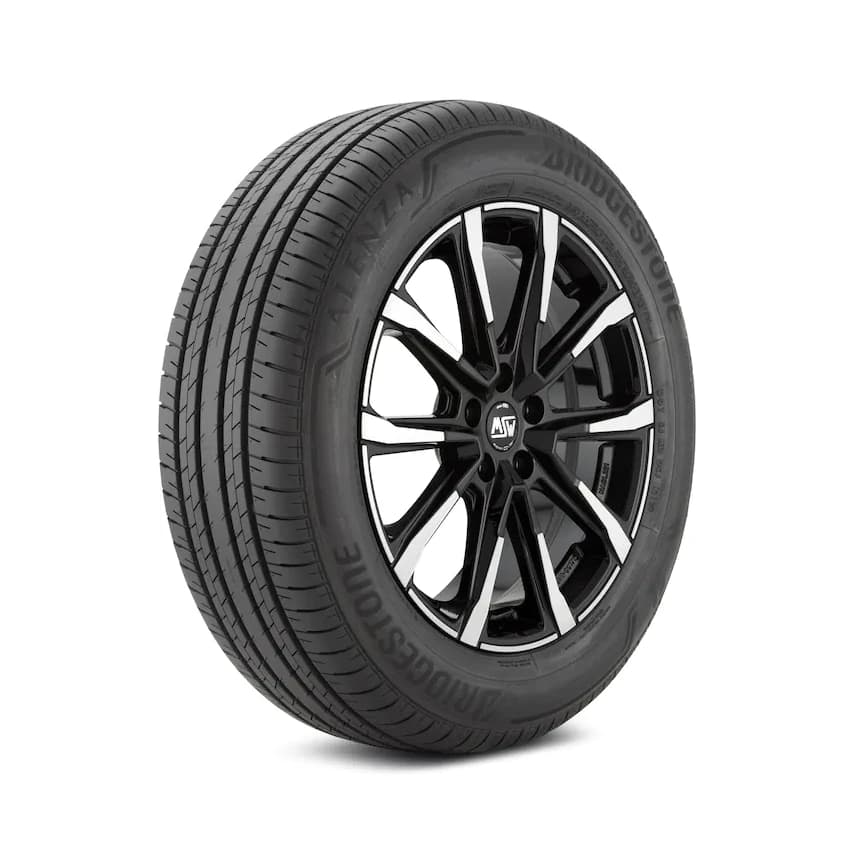 Bridgestone Alenza H/L 33 tyre — three-quarter studio view with ALENZA sidewall lettering