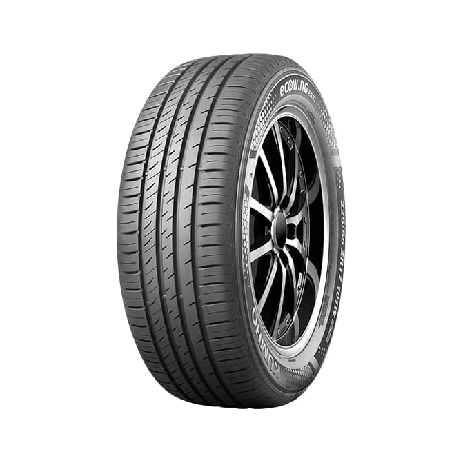Kumho Ecowing ES33 tyre — three-quarter studio view with ecoWING ES33 sidewall lettering