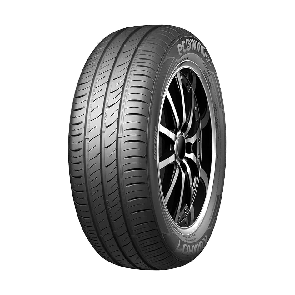Kumho Ecowing ES01 tyre — three-quarter studio view with ecoWING ES01 sidewall lettering
