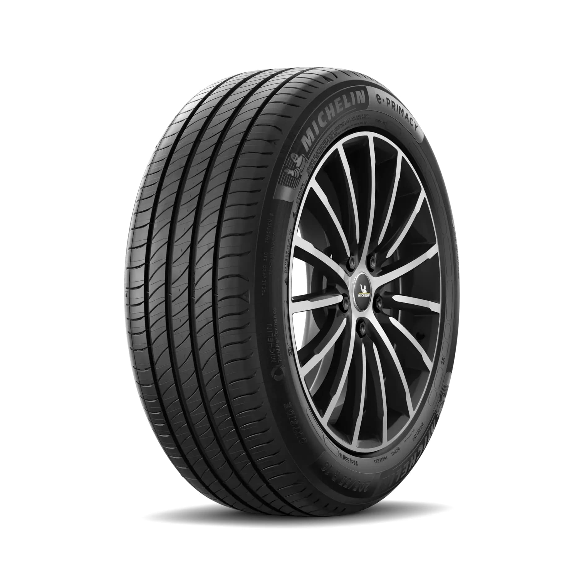 Michelin e.Primacy tyre — front three-quarter studio view in 205/55R16