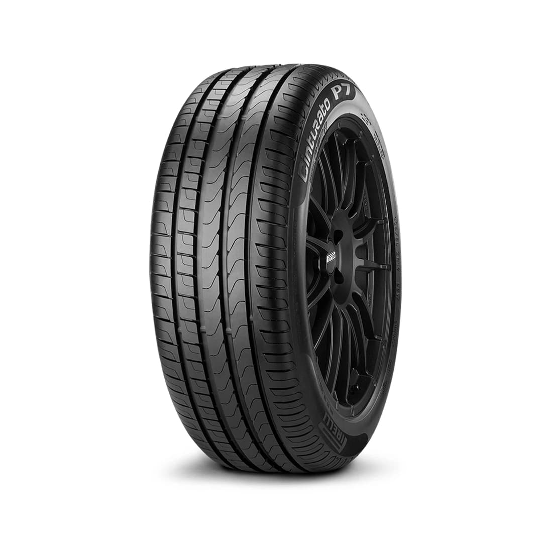 Pirelli Cinturato P7 tyre — three-quarter studio view