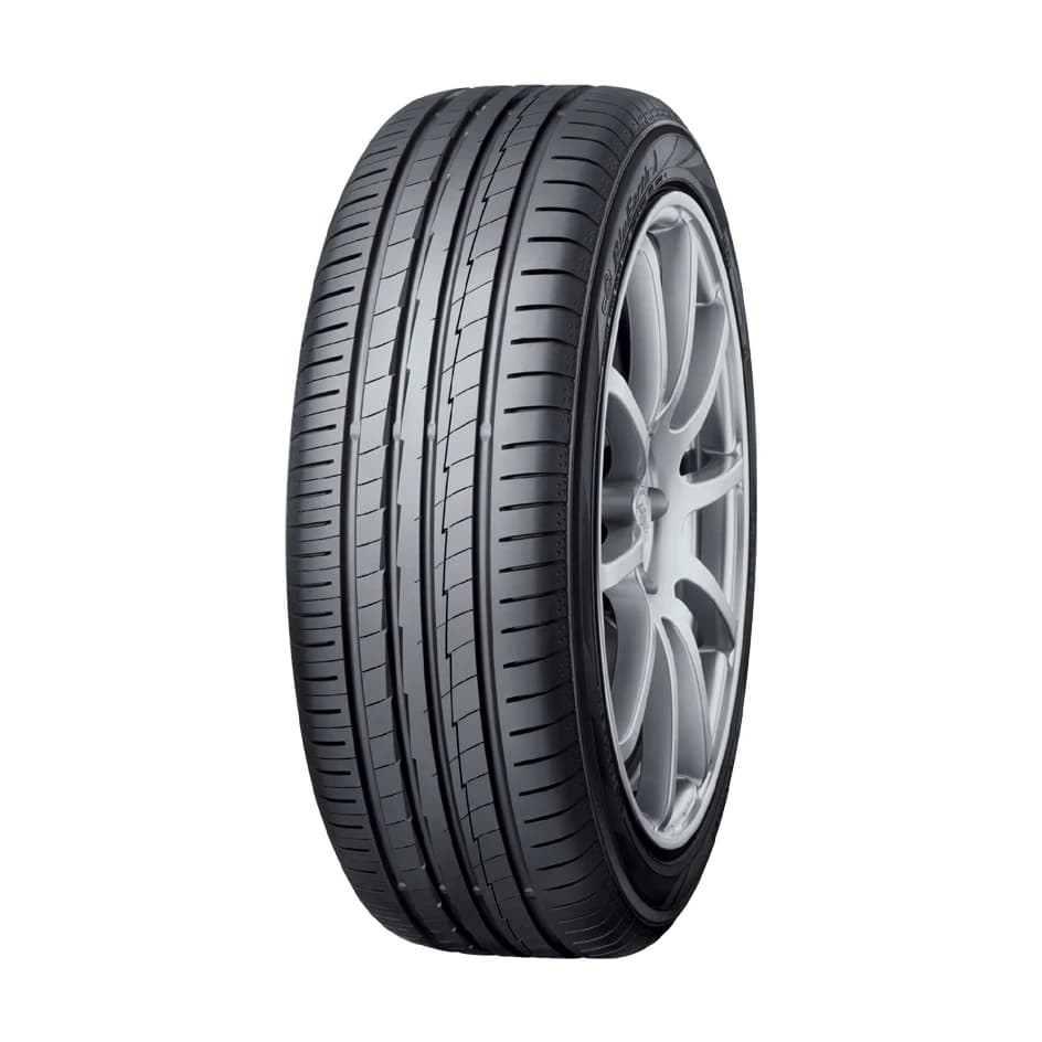 Yokohama BluEarth-A AE50 tyre — three-quarter studio view showing the tread and sidewall