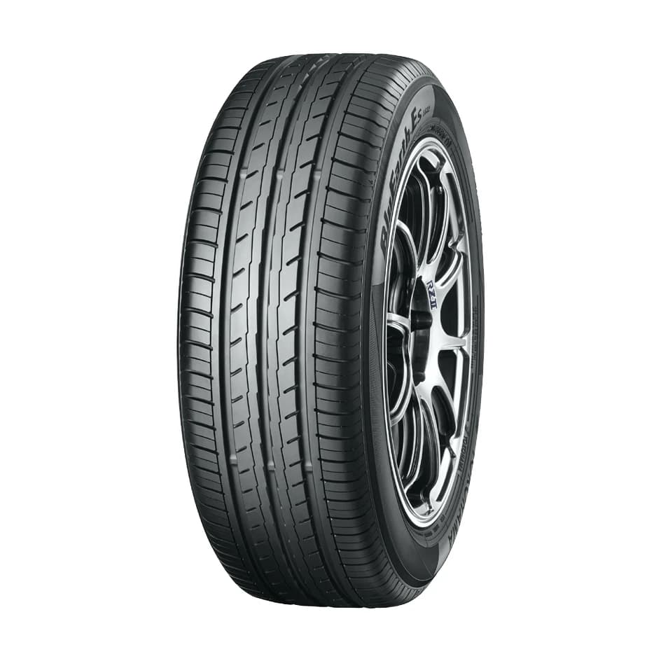 Yokohama BluEarth-Es ES32 tyre — three-quarter studio view showing the tread and sidewall